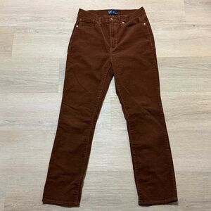 GAP Women’s High Rise Vintage Slim Brown Corduroy Pants
